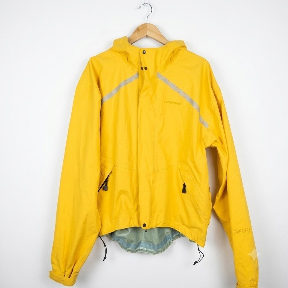 PERFORMANCE Competition Gore‎ Tex Yellow Cycling Jacket Hooded Canada XL